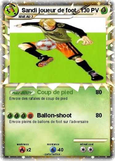 Pokemon Sandi joueur de foot