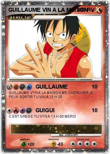 Pokemon GUILLAUME VIN A LA MAISON