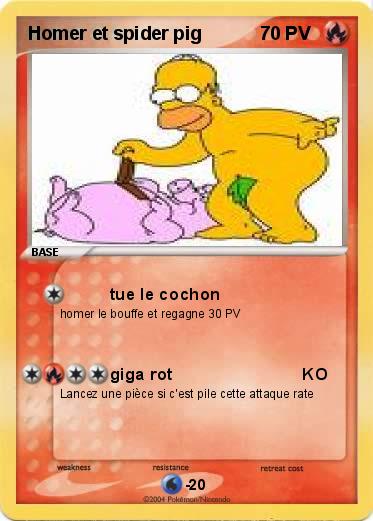 Pokemon Homer et spider pig