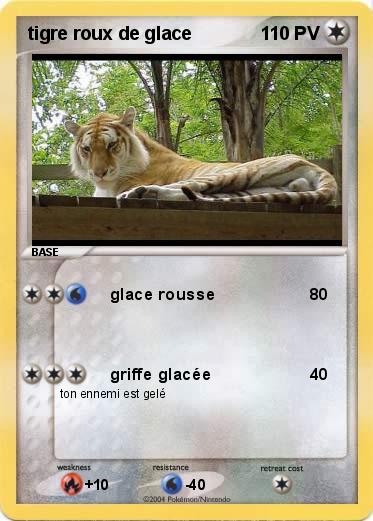 Pokemon tigre roux de glace