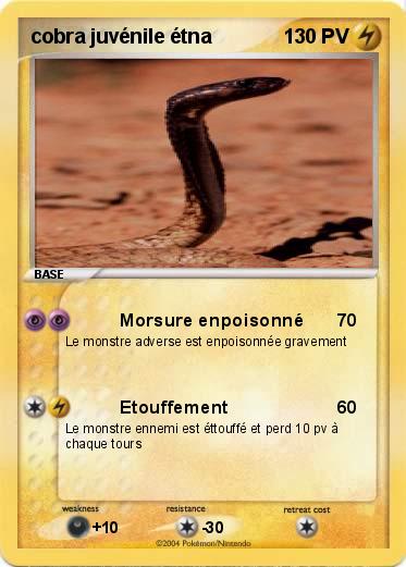 Pokemon cobra juvénile étna