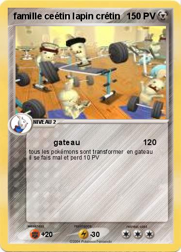 Pokemon famille ceétin lapin crétin