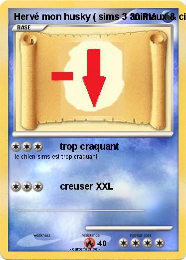 Pokemon Hervé mon husky ( sims 3 animaux & cie 3DS )