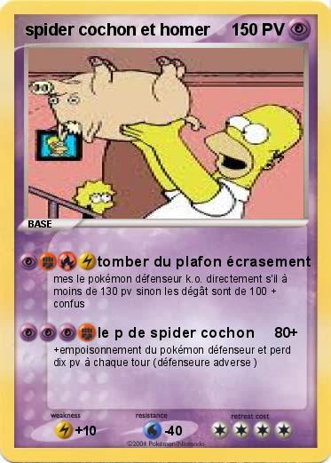 Pokemon spider cochon et homer 