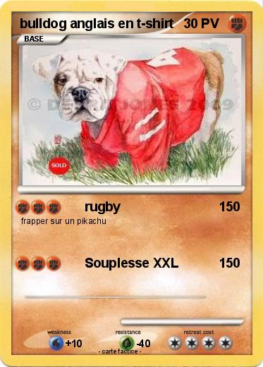 Pokemon bulldog anglais en t-shirt