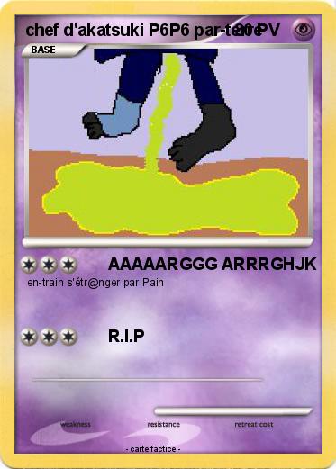 Pokemon chef d'akatsuki P6P6 par-terre