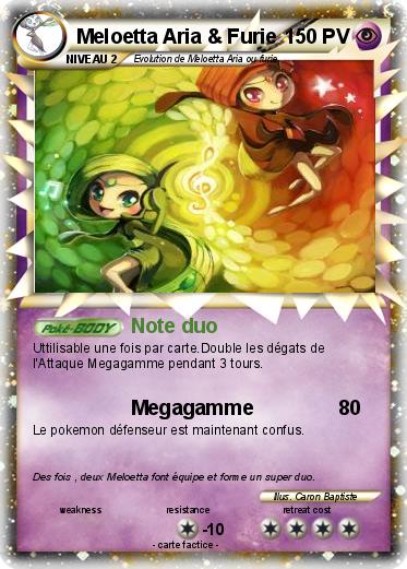 Pokemon Meloetta Aria & Furie