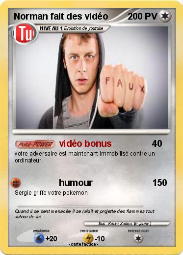Pokemon Norman fait des vidéo