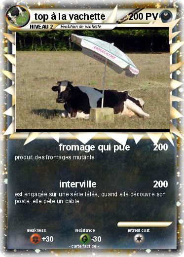 Pokemon top à la vachette