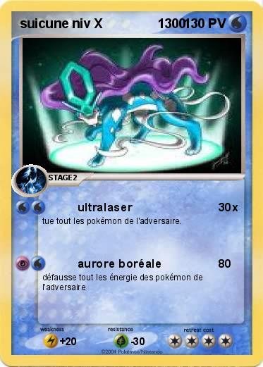 Pokemon suicune niv X               1300              