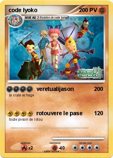 Pokemon code lyoko