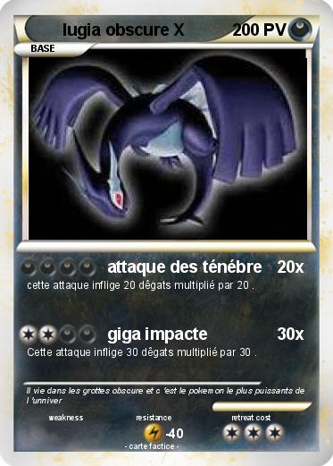 Pokemon lugia obscure X