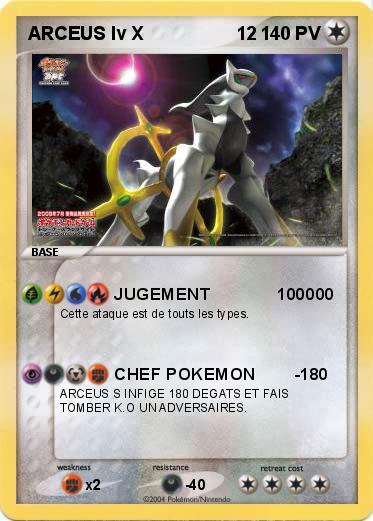 Pokemon ARCEUS lv X                  12