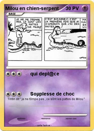 Pokemon Milou en chien-serpent