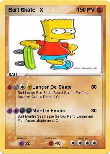 Pokemon Bart Skate   X