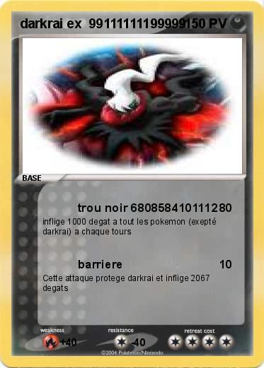 Pokemon darkrai ex  99111111199999