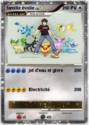 Pokemon famille évolie