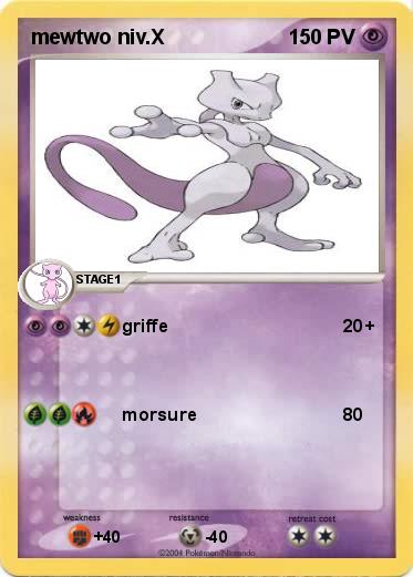 Pokemon mewtwo niv.X