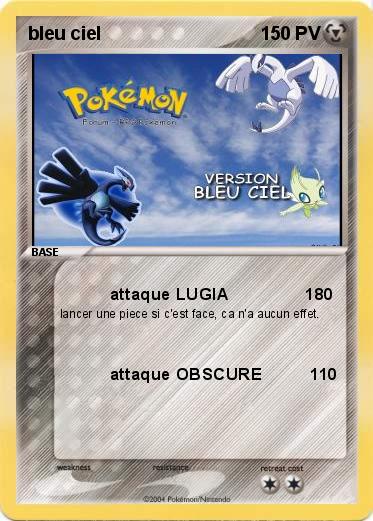 Pokemon bleu ciel                                                    