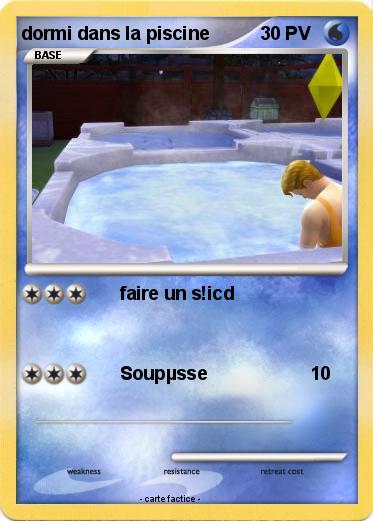 Pokemon dormi dans la piscine