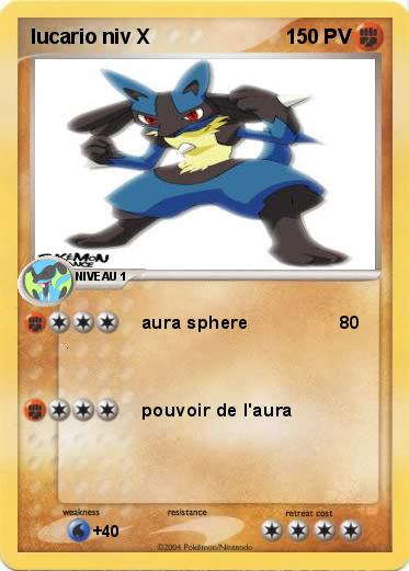 Pokemon lucario niv X