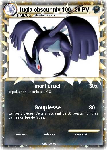 Pokemon lugia obscur niv 100