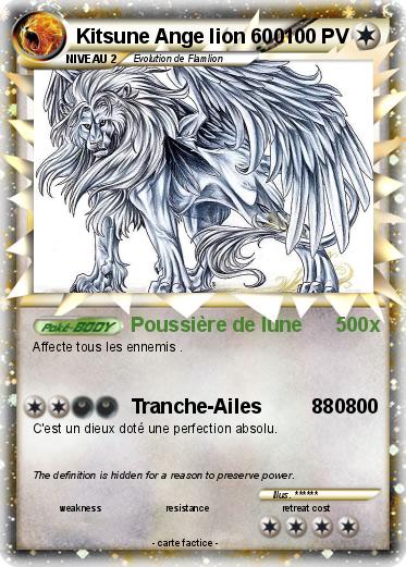 Pokemon Kitsune Ange lion 600
