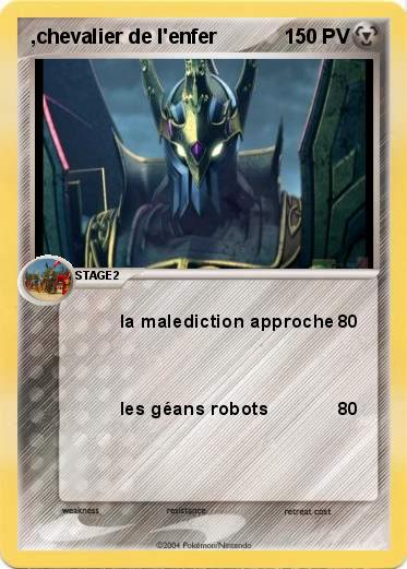 Pokemon ,chevalier de l'enfer