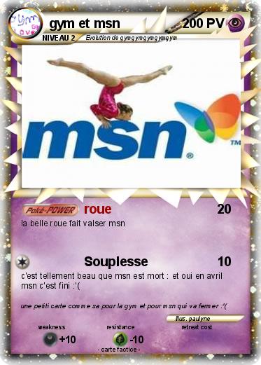 Pokemon gym et msn