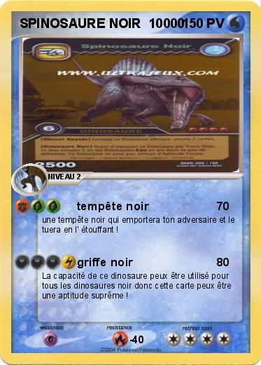 Pokemon SPINOSAURE NOIR  10000