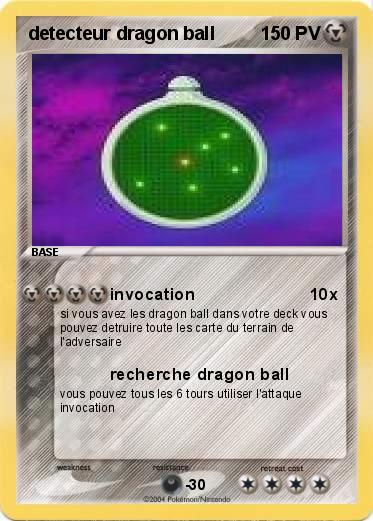 Pokemon detecteur dragon ball