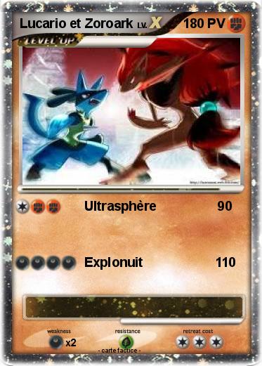 Pokemon Lucario et Zoroark