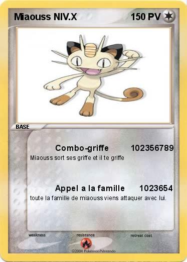 Pokemon Miaouss NIV.X