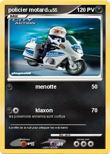Pokemon policier motard