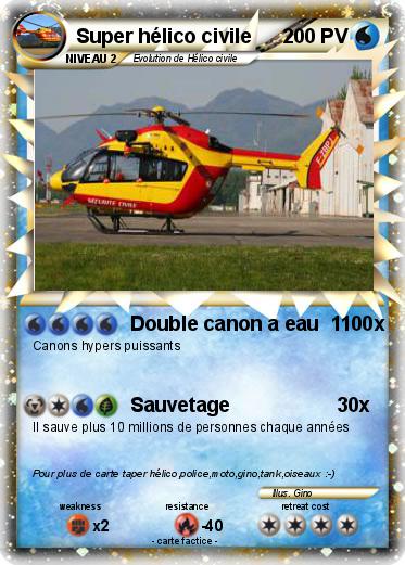 Pokemon Super hélico civile