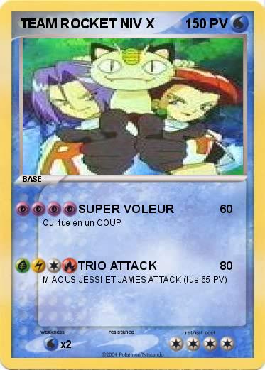 Pokemon TEAM ROCKET NIV X