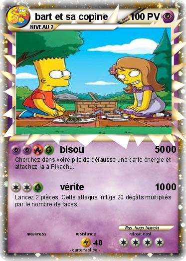 Pokemon bart et sa copine