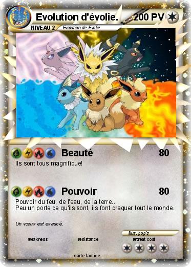 Pokemon Evolution d'évolie.