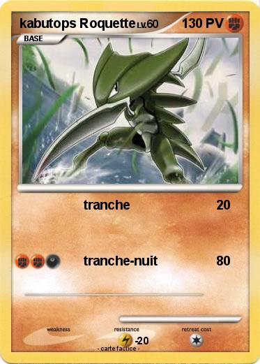 Pokemon kabutops Roquette