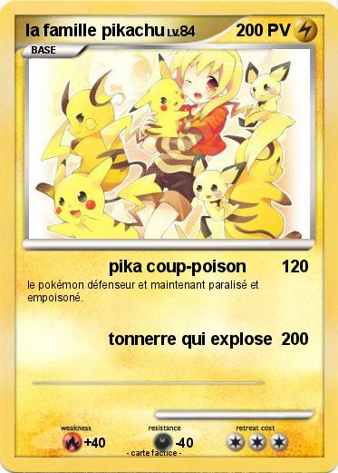 Pokemon la famille pikachu