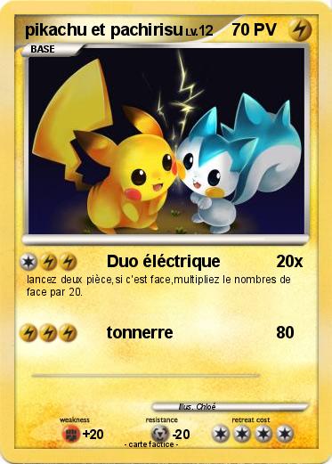 Pokemon pikachu et pachirisu