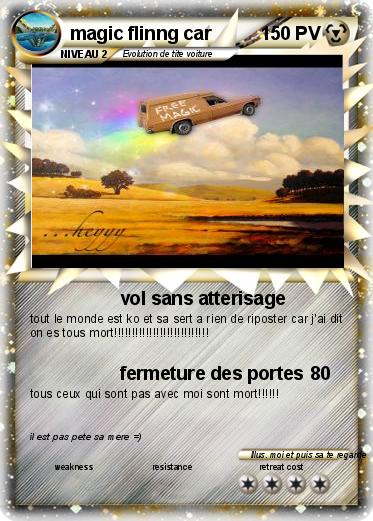 Pokemon magic flinng car