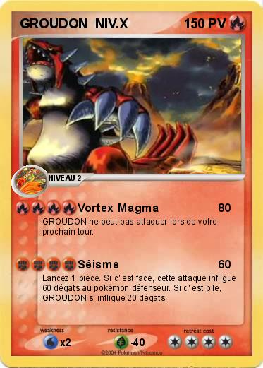 Pokemon GROUDON  NIV.X