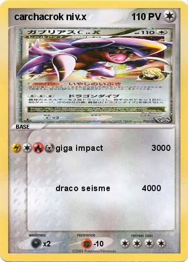 Pokemon carchacrok niv.x
