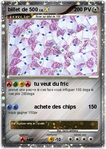 Pokemon billet de 500