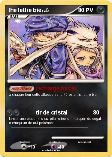 Pokemon the lettre bie