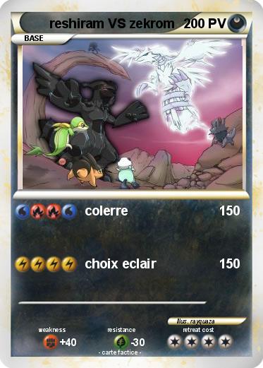 Pokemon reshiram VS zekrom