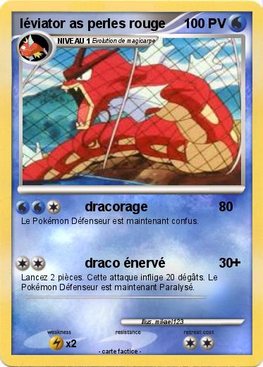 Pokemon léviator as perles rouge