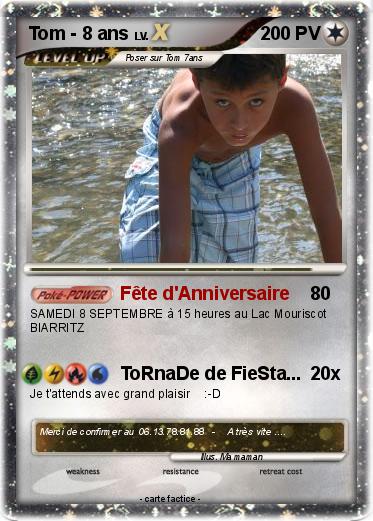 Pokemon Tom - 8 ans