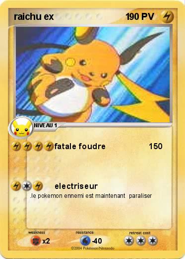 Pokemon raichu ex                            1